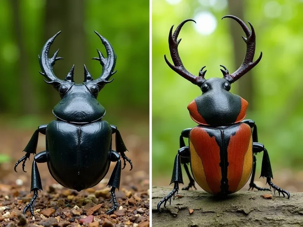 カブトムシとクワガタの比較