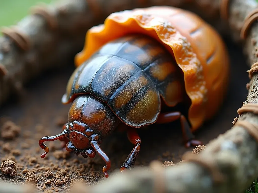 カブトムシの蛹室