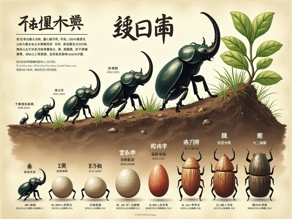 カブトムシ成長過程データ