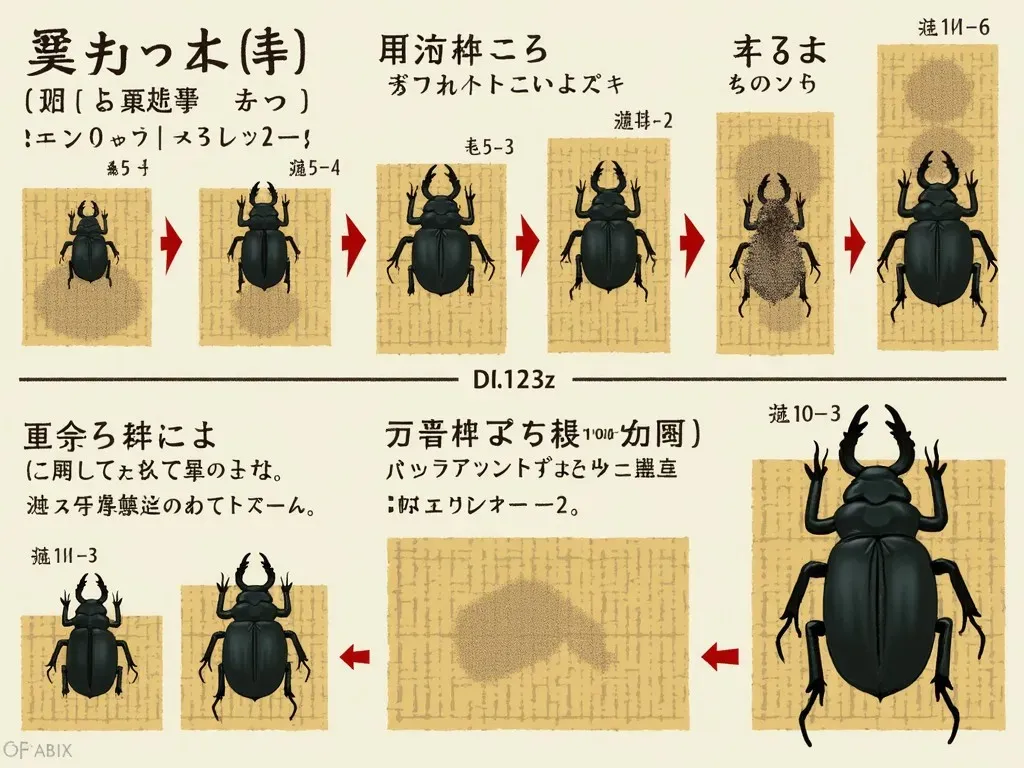 カブトムシ マットの成長過程