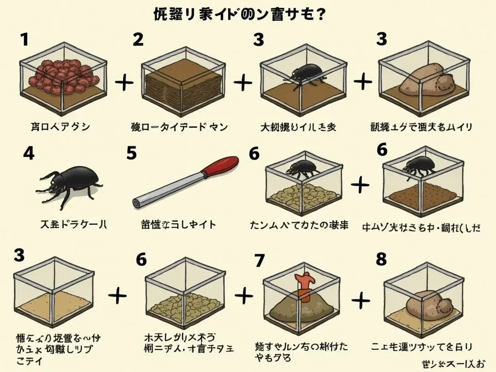 クワガタのマット交換手順